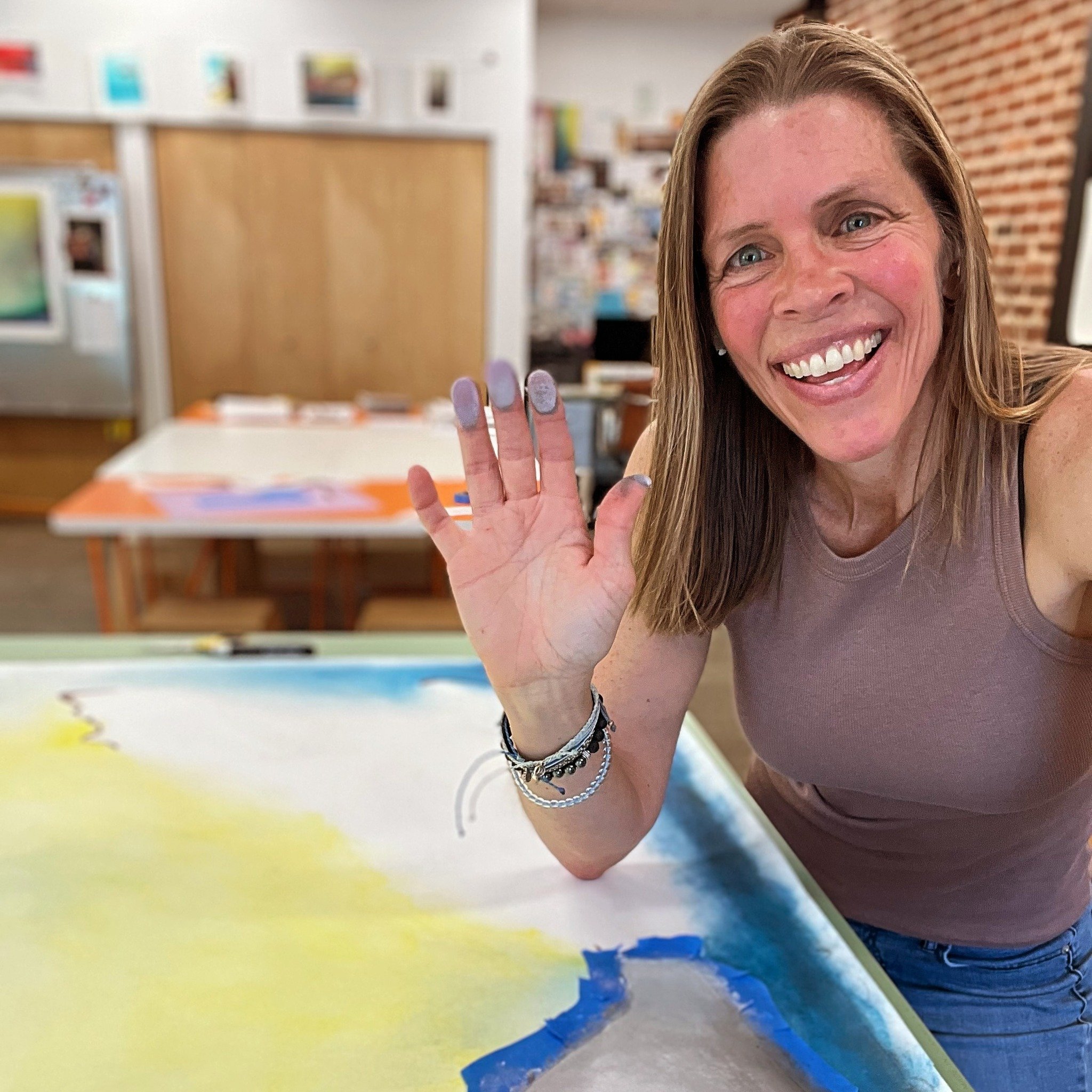 Hi from the studio! 

This space has held a lot of fun, creative energy over the last 10+ years &hellip; I am grateful to be able to continue filling it with not just my own artwork @gingerhuebnerart but with explorations and works by so many others 