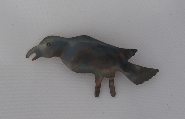 Crow Pin Antiqued Copper
