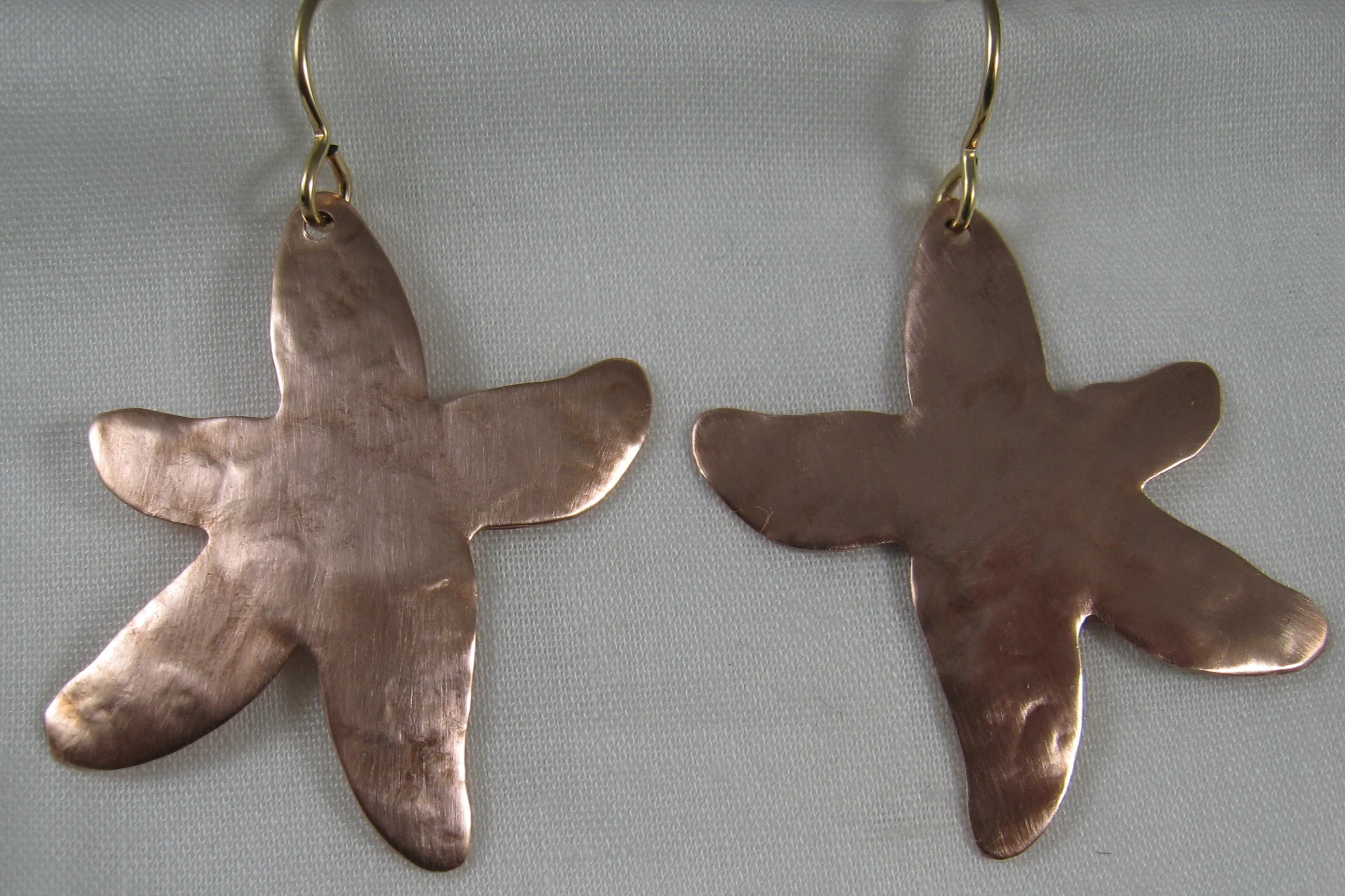 Copper Starfish Earrings