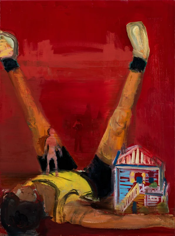 “Gulliver in Workout Clothes,” 2016, 48″ x 36″, oil on linen