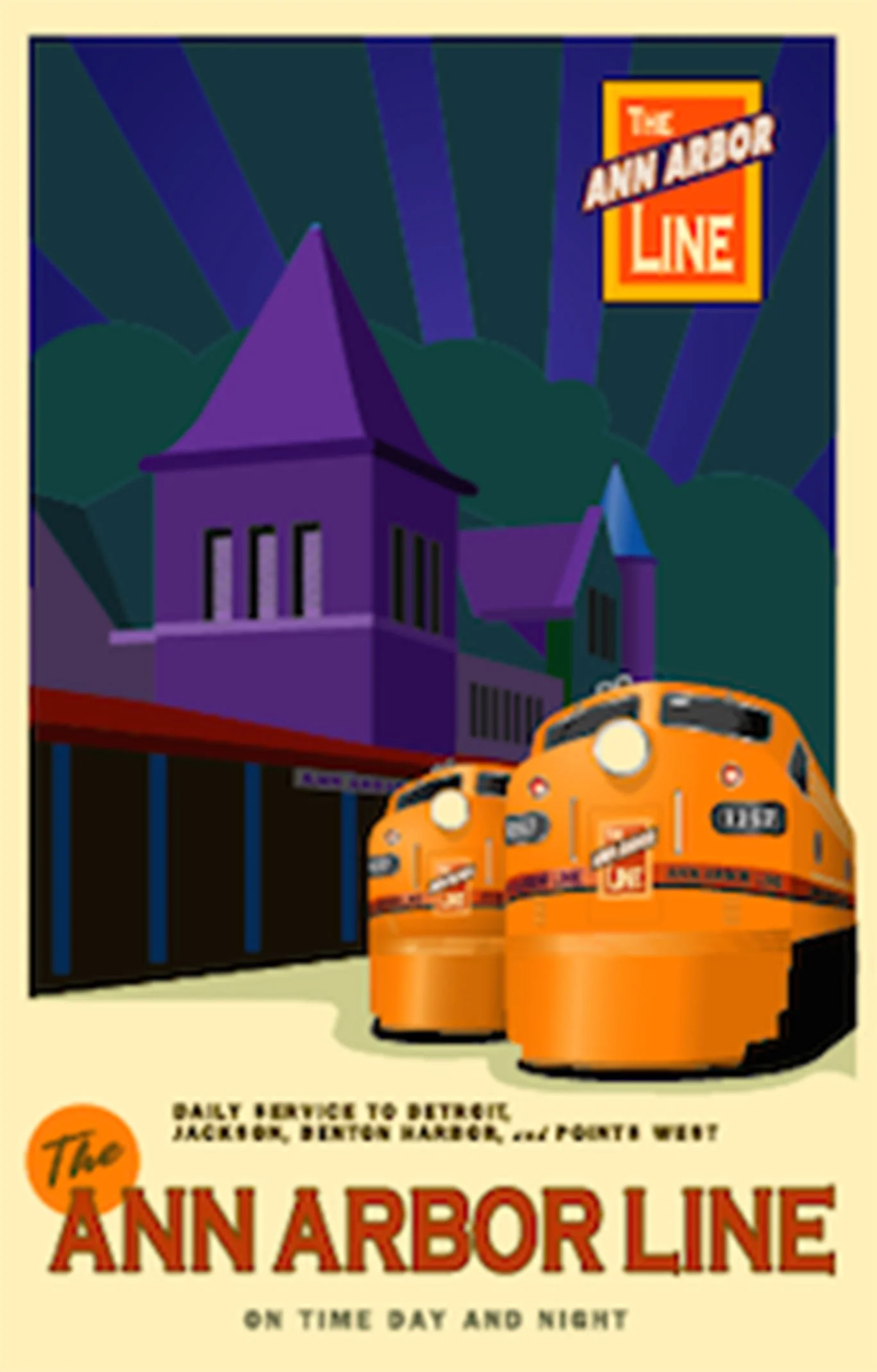 Ann Arbor Line Railroad Poster