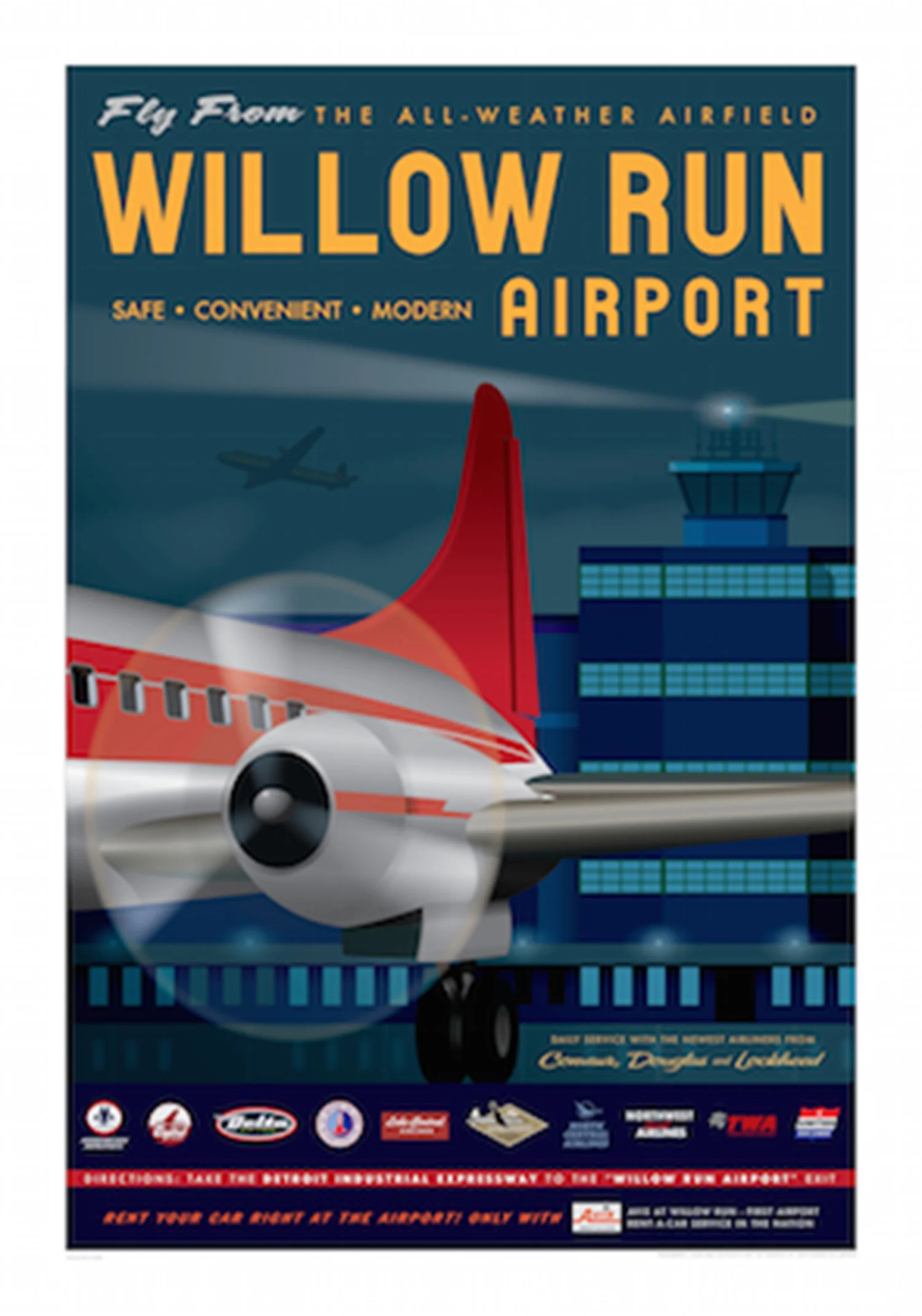 Willow Run Airport Poster