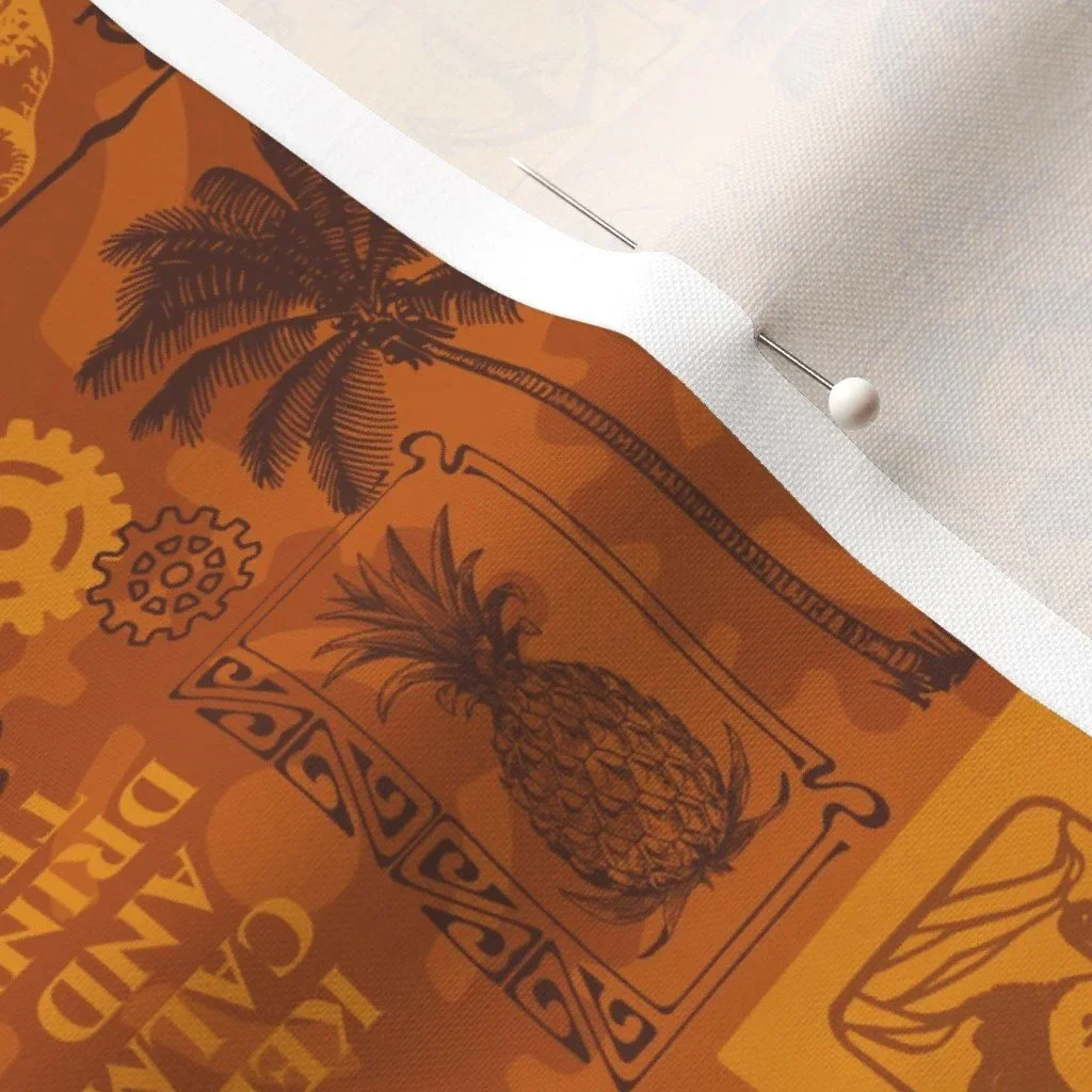 Steampunk Aloha Fabric - in Island Rust -  Find it on Spoonflower