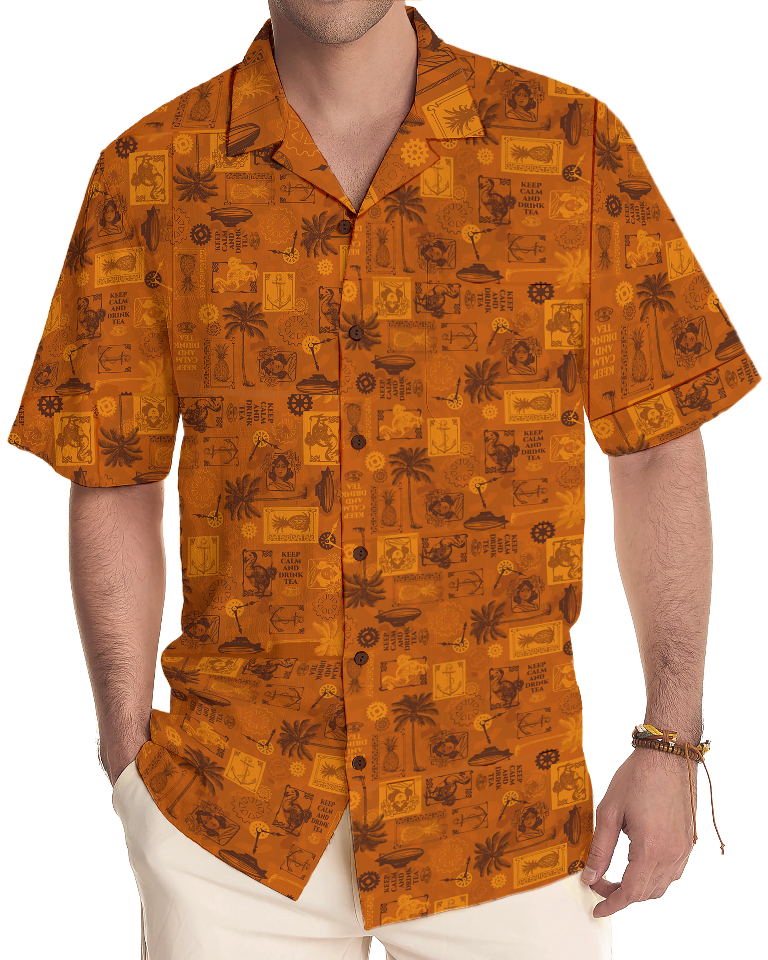 Aloha Shirt - in Island Rust 