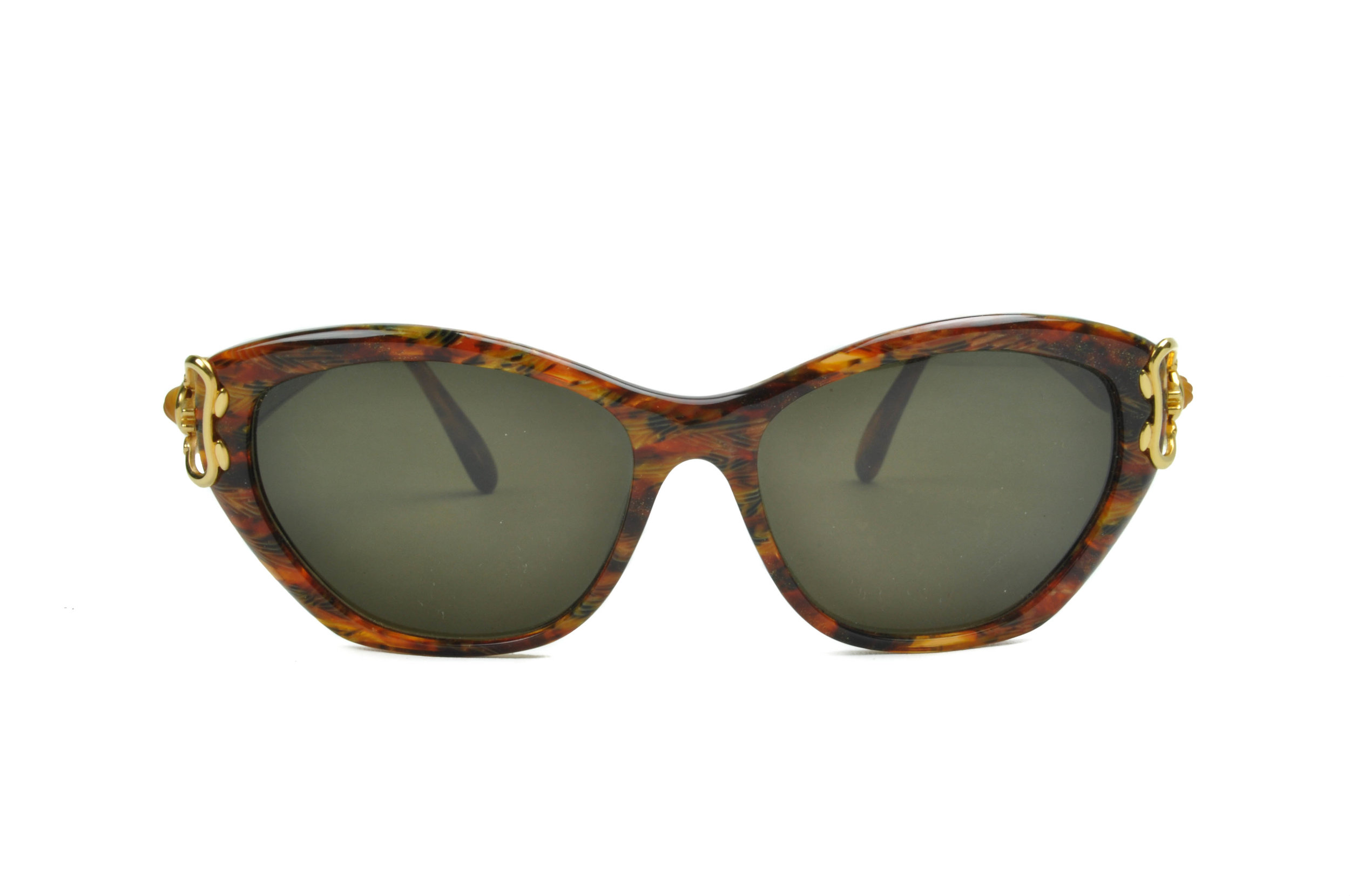 New Womens Roberto Capucci 732 Cat Eye Designer Tortoise Black Sunglasses Italy 