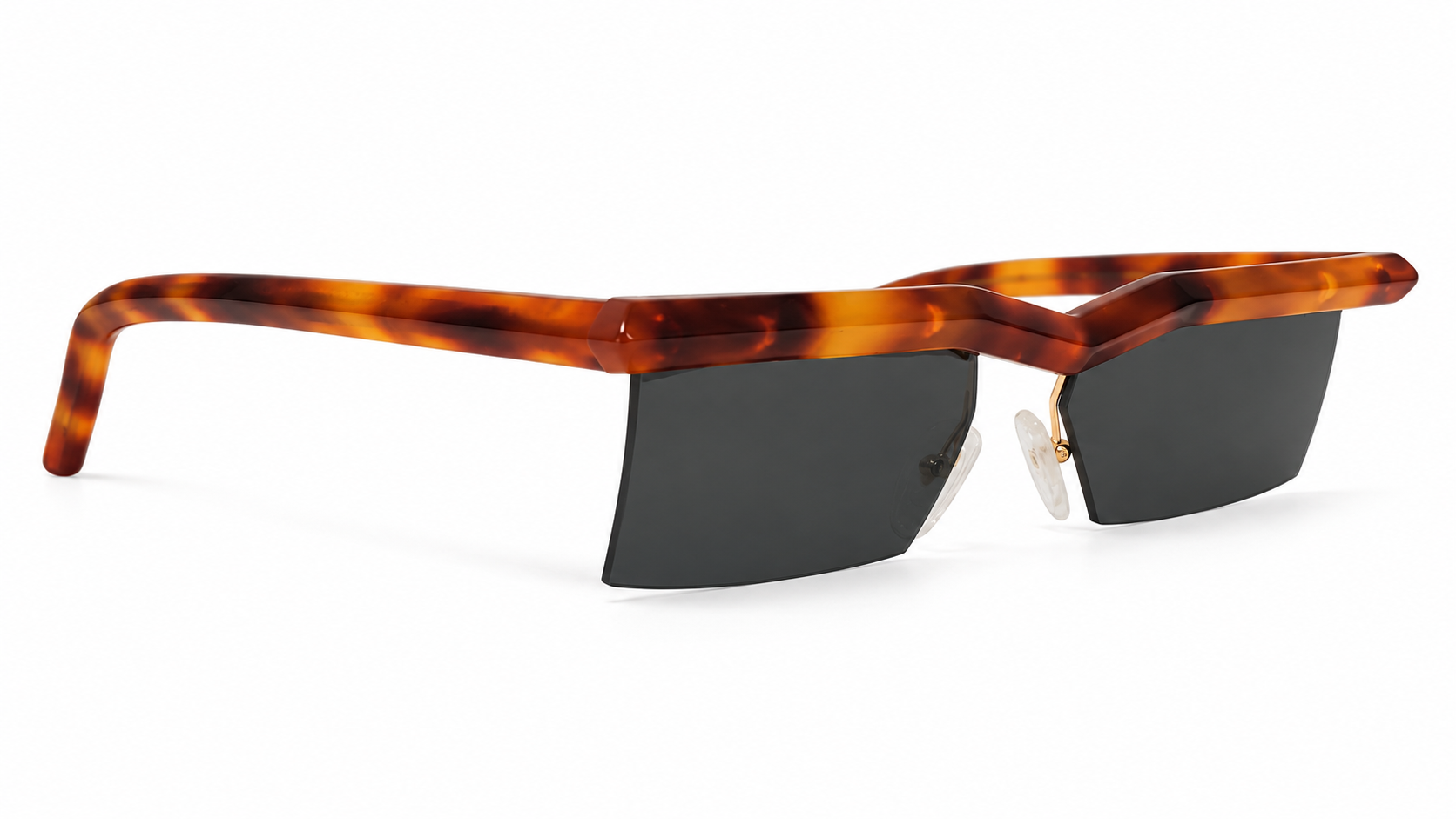 Tortoiseshell Angular Rimless Sunglasses.png