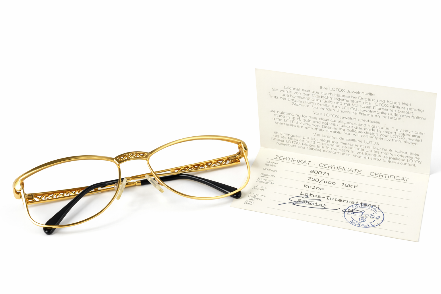 Elegant LOTOS eyeglasses with certificate.png
