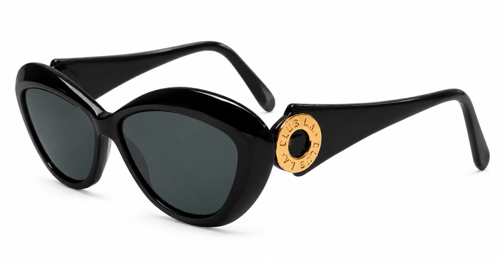 Glossy Black Cat-Eye Sunglasses with Gold Medallion.png