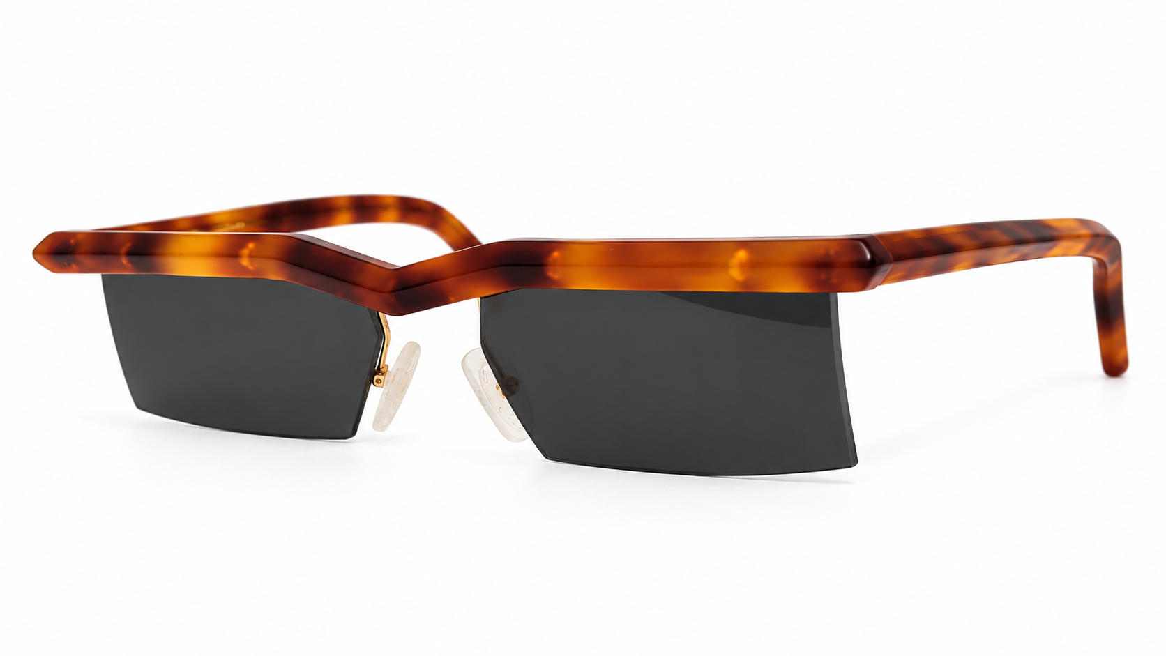 Angular Tortoiseshell Rimless Sunglasses.png