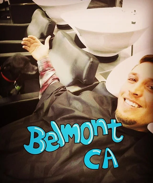 Bandit and his Dad Jarod having fun at Tonic's shampoo bowls:)