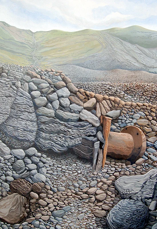 Mountain Beach - Traeth y Mynydd 625mm x 905mm, acrylic - acrylig Price - Pris £2,995