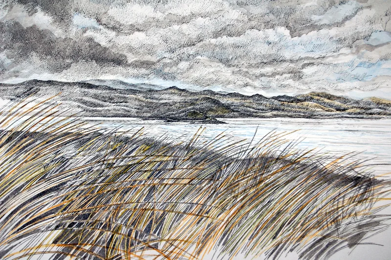 Scrambling to the shore - Sgrialu Trwy’r Gwellt Watercolour – Dyfrlliw (380 mm x 550 mm) £TBC