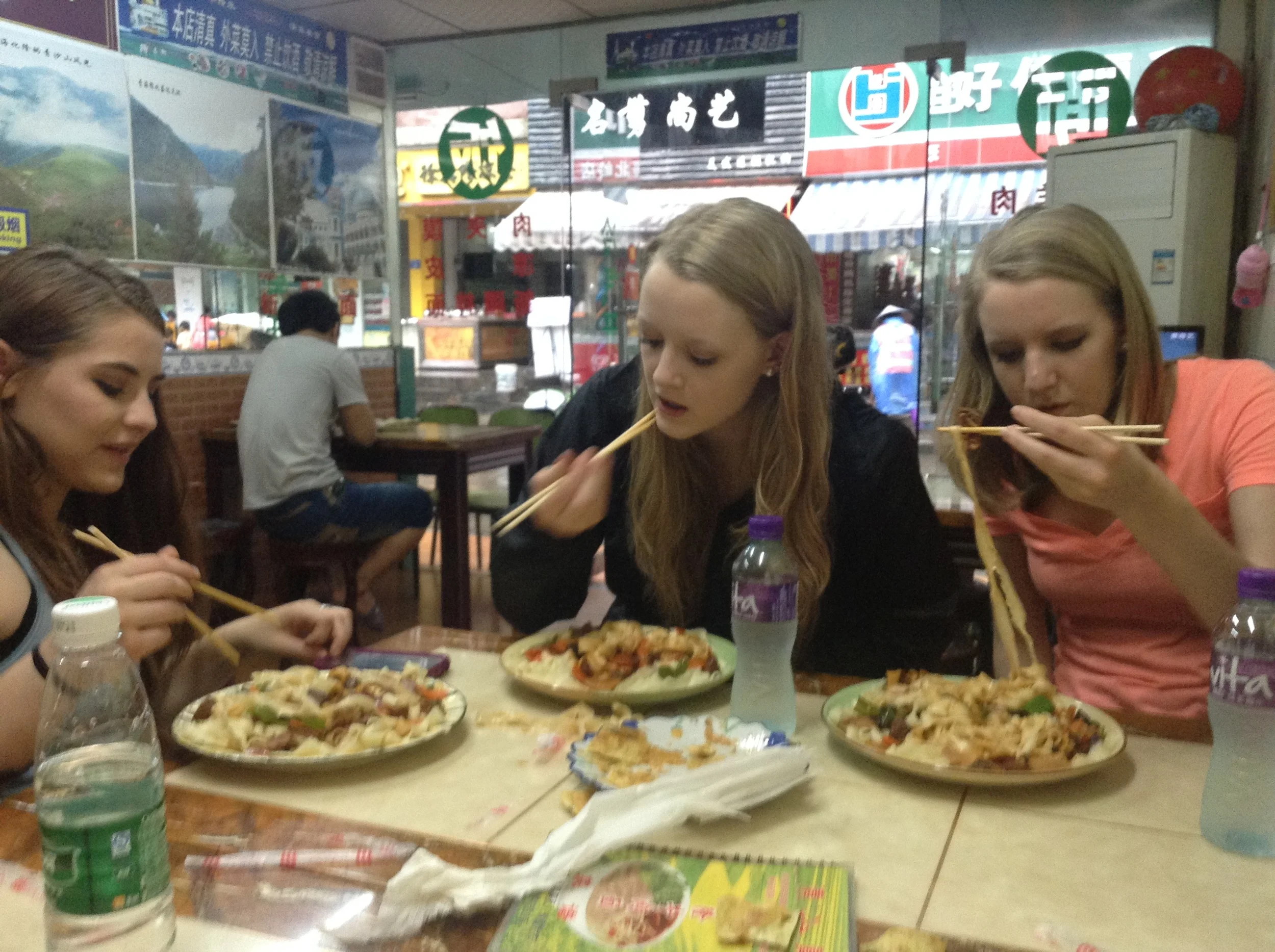 We had a tough time trying to eat the noodles that seemed to have no beginning, and no end.