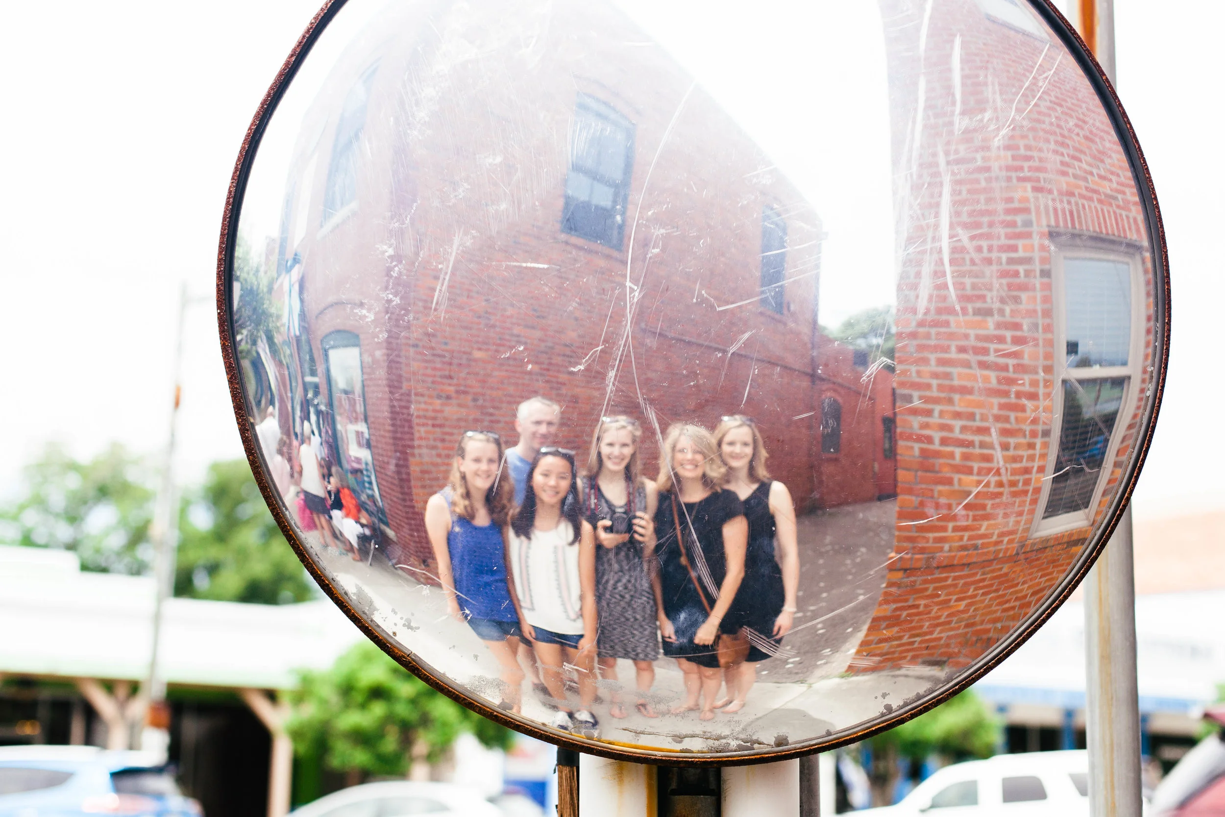 We got creative for our one and only family picture of the day!