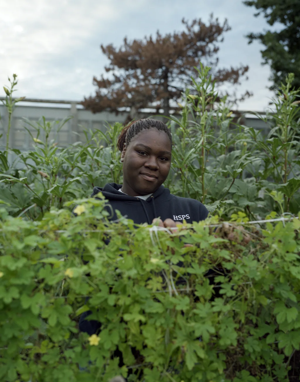 young farmer Briana Sears at the youth farm - Brooklyn, NY