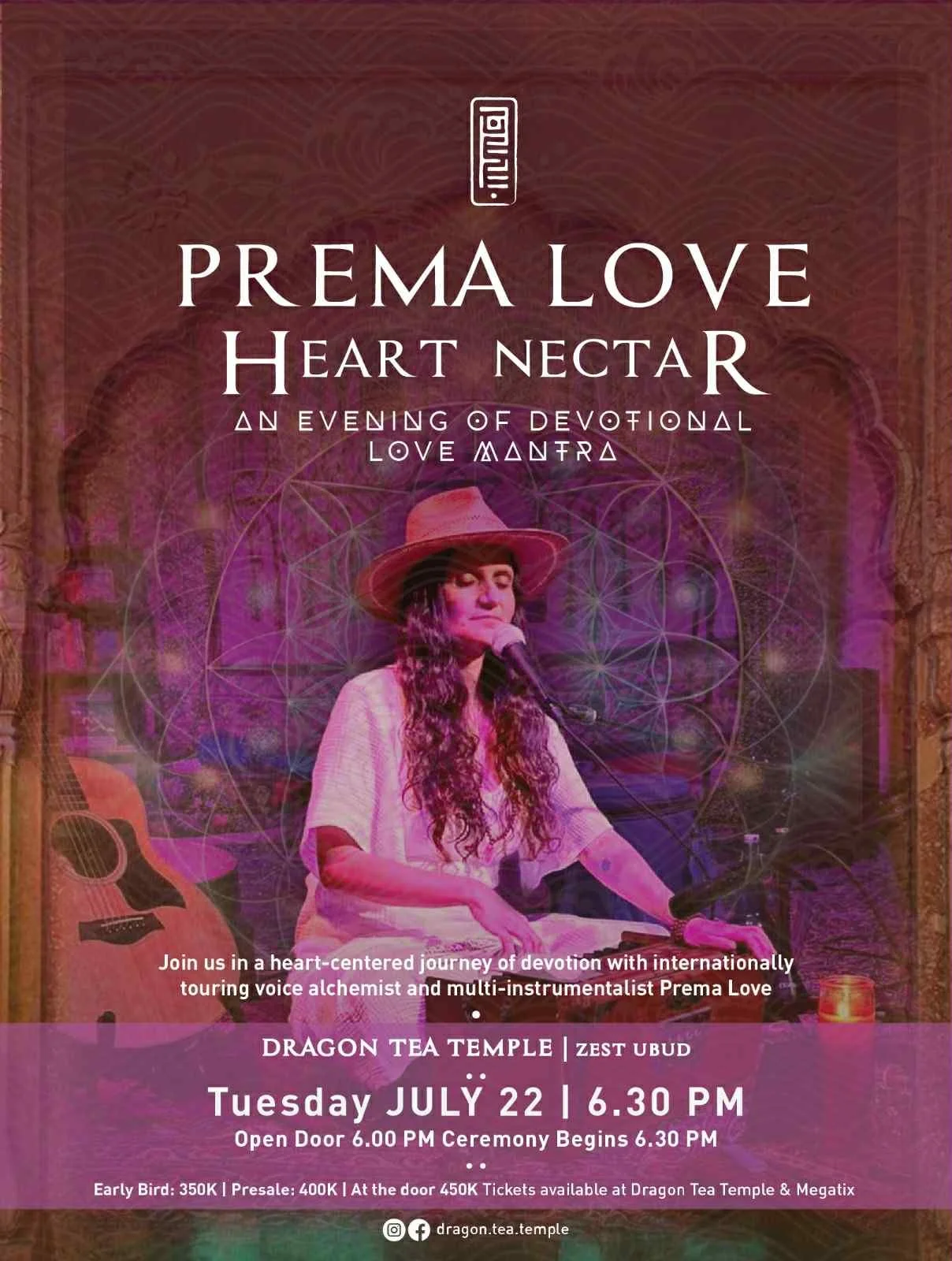 Heart Nectar with Prema Love at Dragon Tea Temple, Ubud Bali
