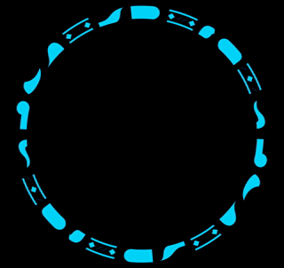 Animation test for light alien tattoo