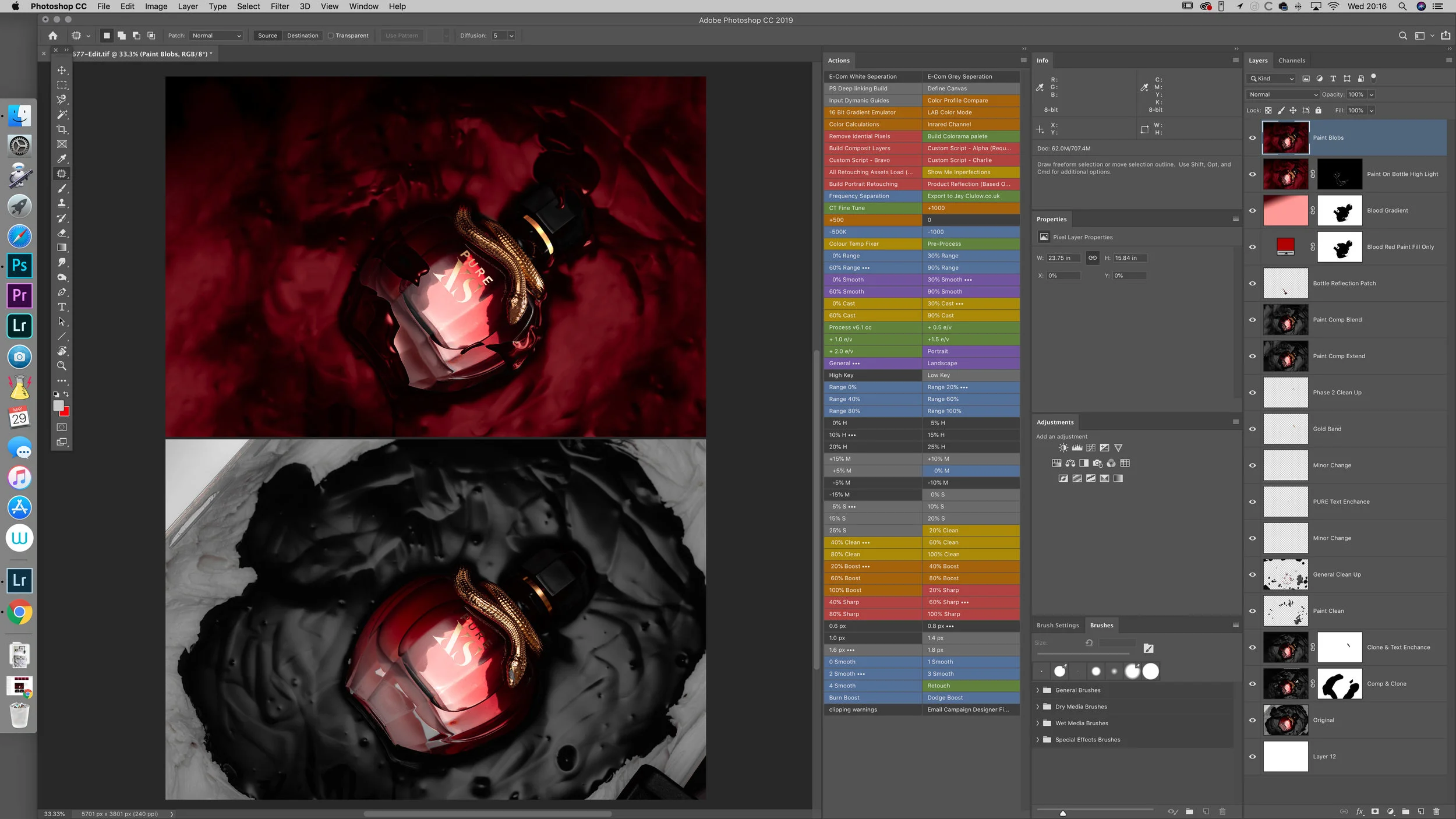 Before & After. Layers Visualised.