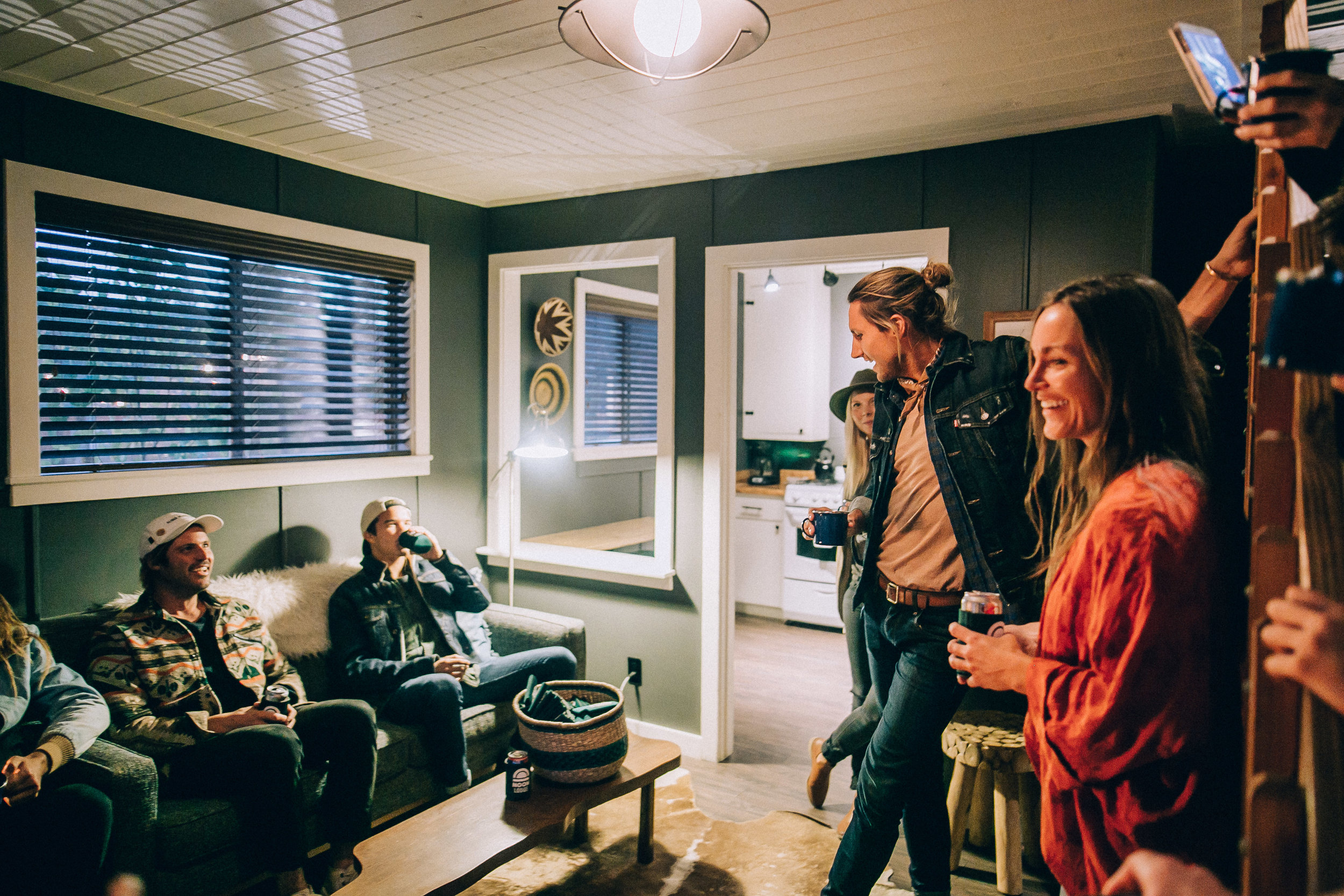 Tyler Lain leading one of the Cabin tours. There were some fun give aways to pick up along the way like Noon Lodge beer koozies, matchbooks, and a mix CD curated by Noon Pacific .