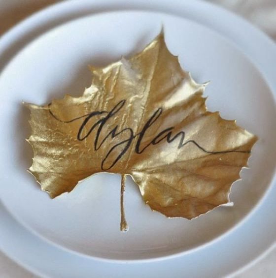 Fall Decor: Gold Leaf + Lettering