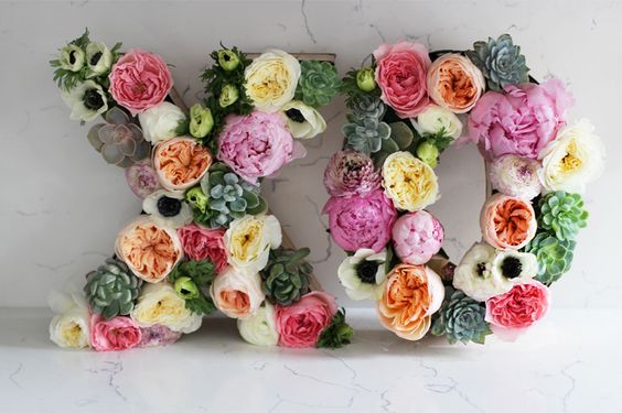 DIY Floral Letters