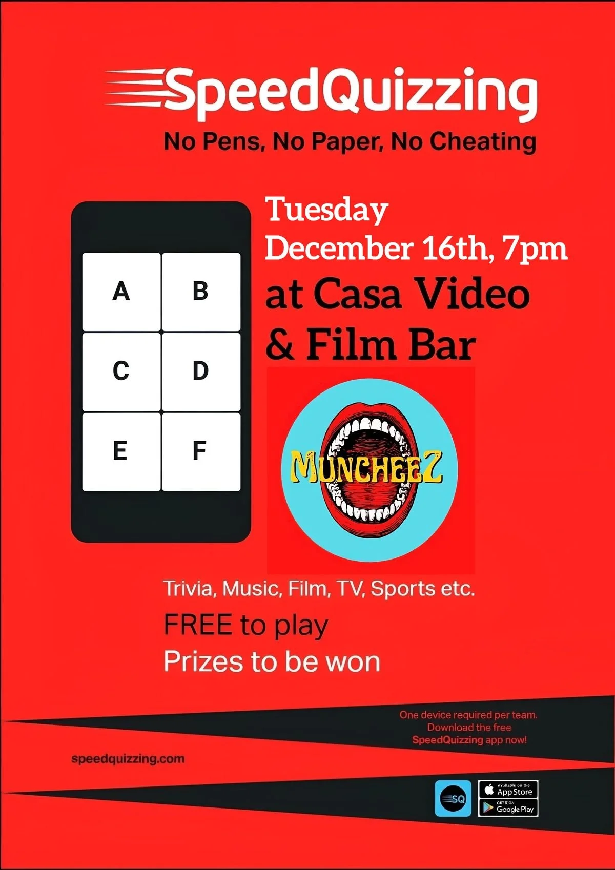 SpeedQuizzing Trivia-featuring Muncheez! 