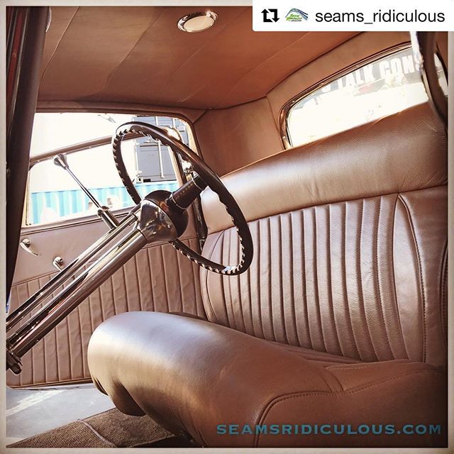 #Repost @seams_ridiculous with @repostapp
・・・
#sema2016 is done! Had a blast this year and had a blast building this 32 Ford Hot Rod with the crew @rwood_kustoms. Time to get back in the shop and start prepping for #sema2017 #myleathersosoft #seamsridiculousupholstery #upholsteryshop #shoplife #sewflow #hustleandsew #semashow #hotrodinteriors #custominteriors #hotrodupholstery #mecumauctions #303products @stabilbrand @303products #mecummobileexperience @nbcsports