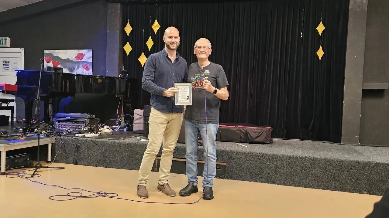 Eddie Hare -presented with AJBC Life Membership by Colin Sandford - AJBC president