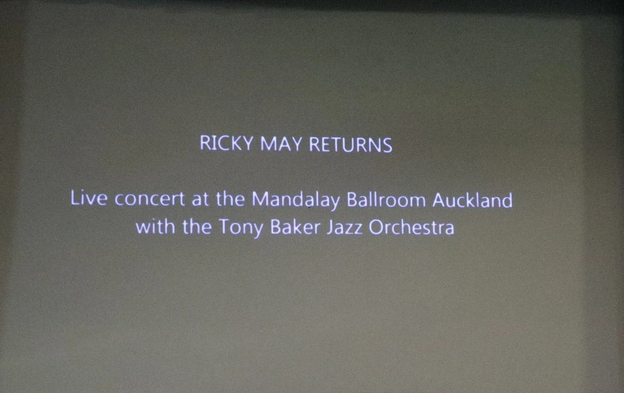Ricky May - 1983 (photo from video shown during concert.)