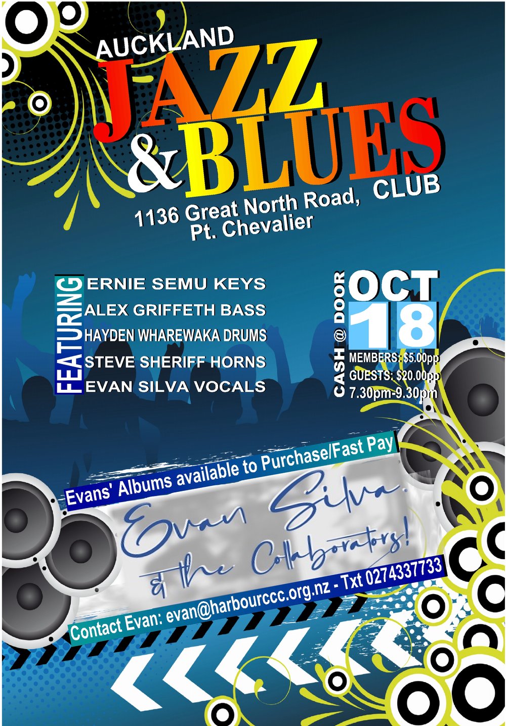 Jazz Concerts at the Club — Auckland Jazz and Blues Club
