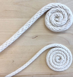 Waxed COLORED Cotton rope 5/16 60ft