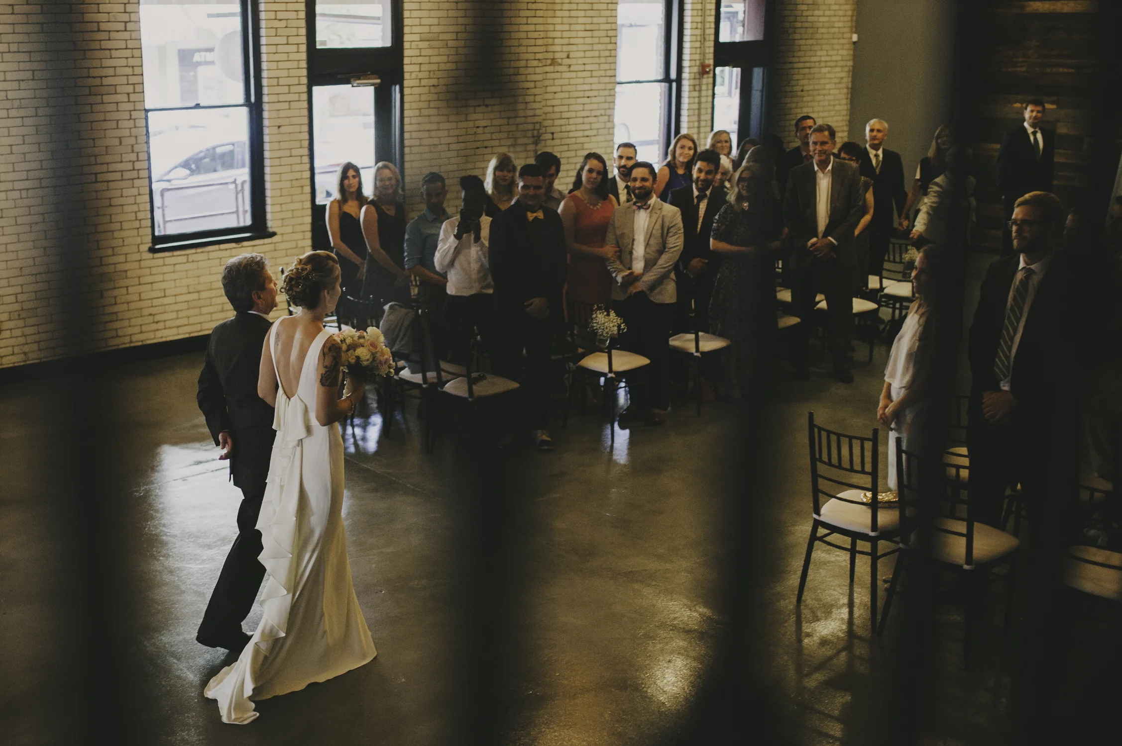 wedding ceremony at 214 martin raleigh nc