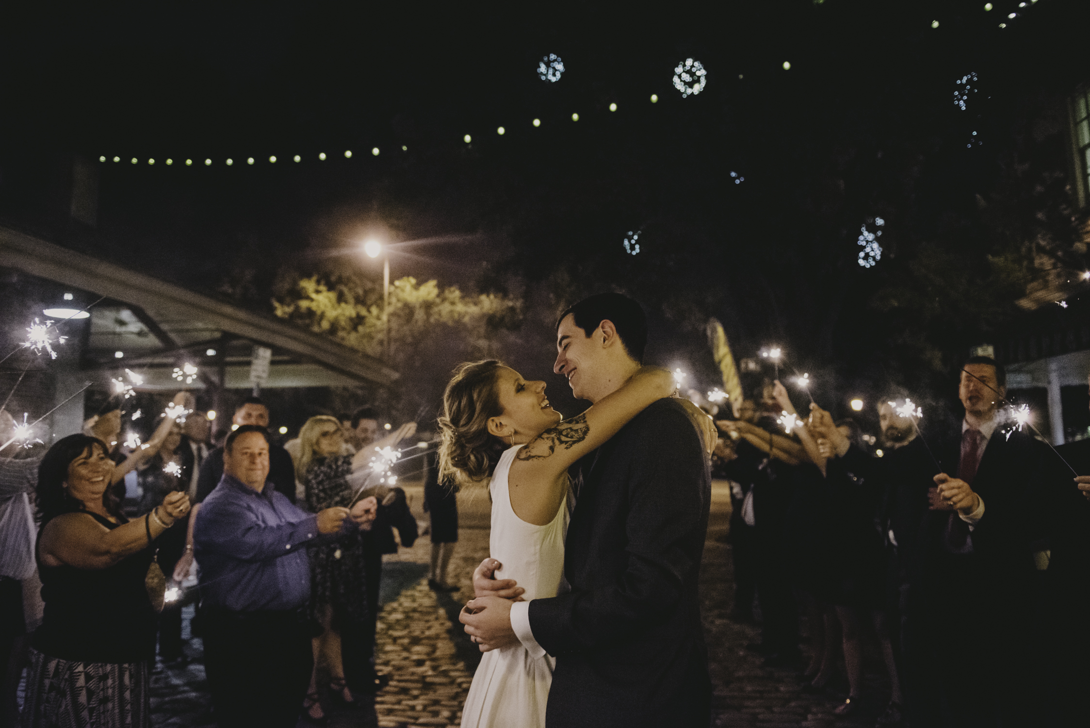 wedding sparkler exit at 214 martin raleigh nc