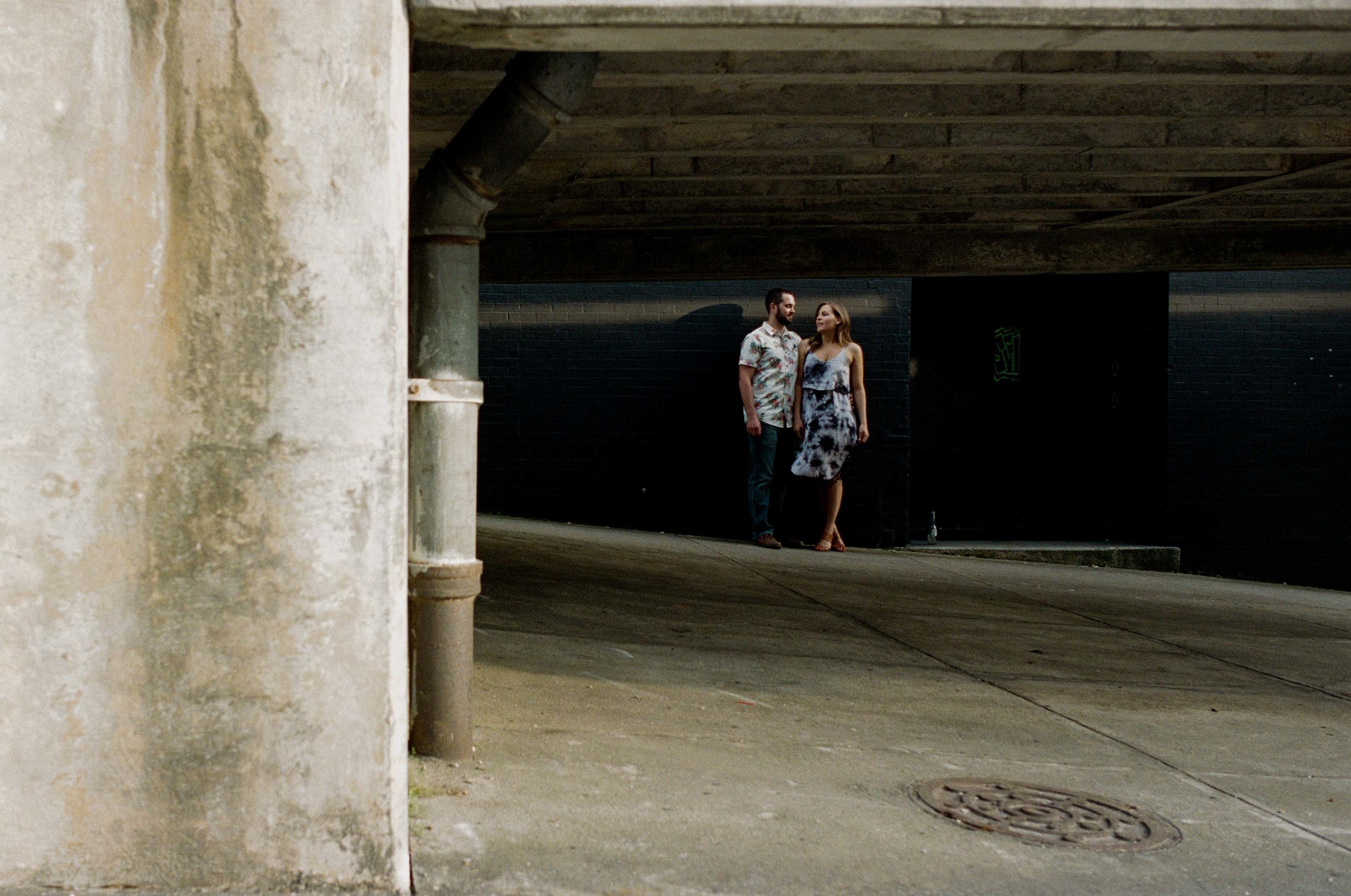 downtown wilmington engagement photo