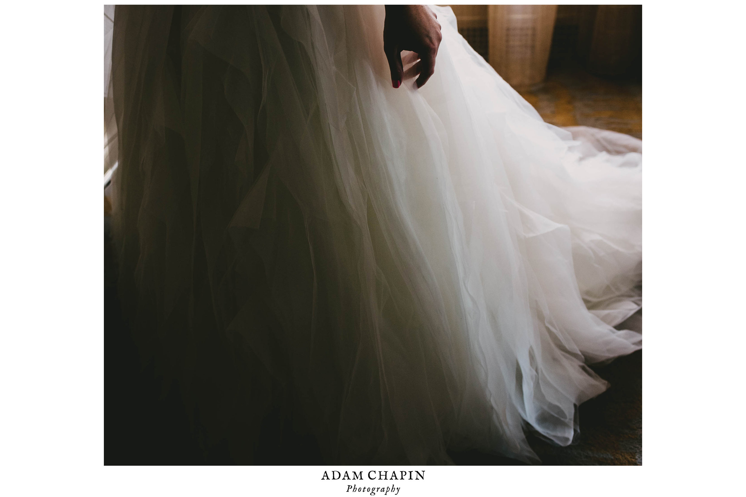 moody details of brides dress
