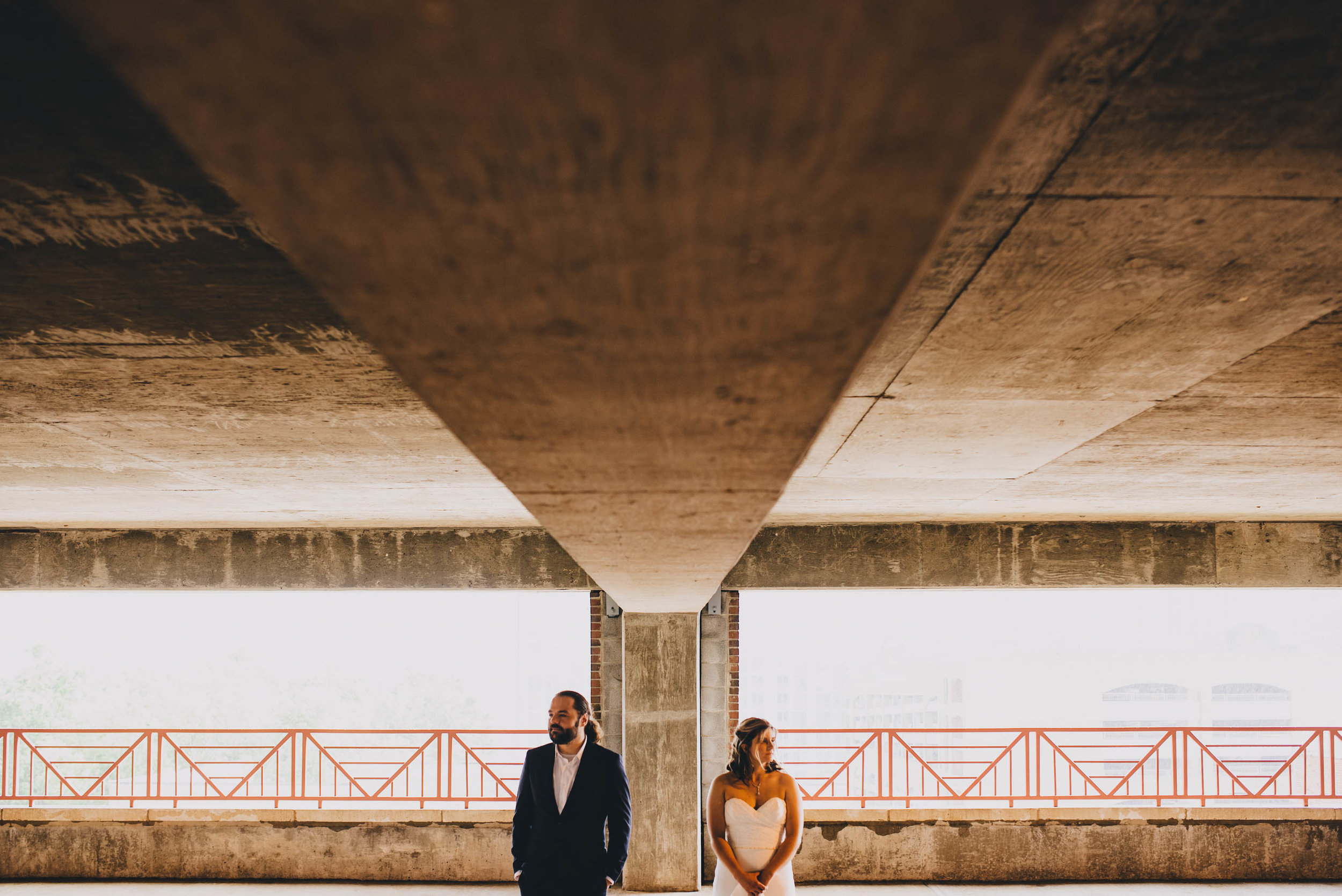 bride and groom before their Jiddi Space and Courtyard Wedding at Sitti Restaurant