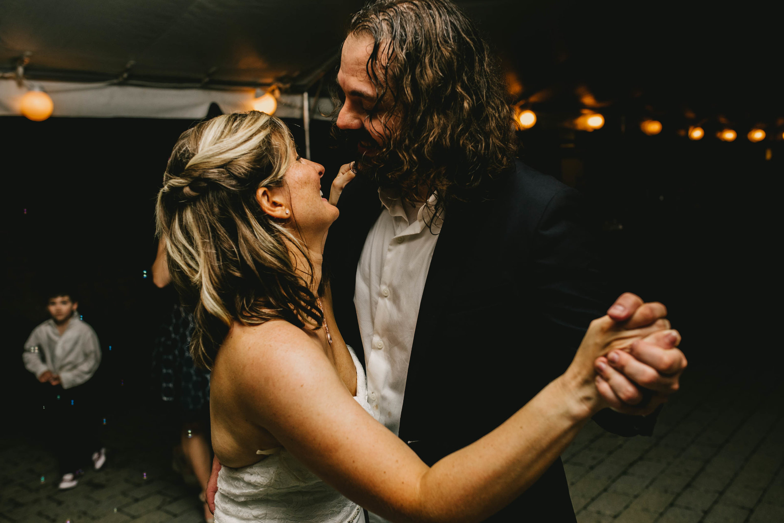 bride and groom dancing during their Jiddi Space and Courtyard Wedding at Sitti Restaurant