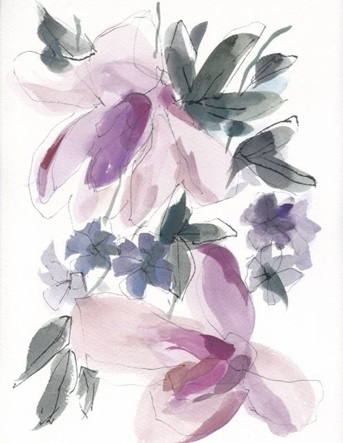 watercolor magnolias with leaves Medium.jpeg