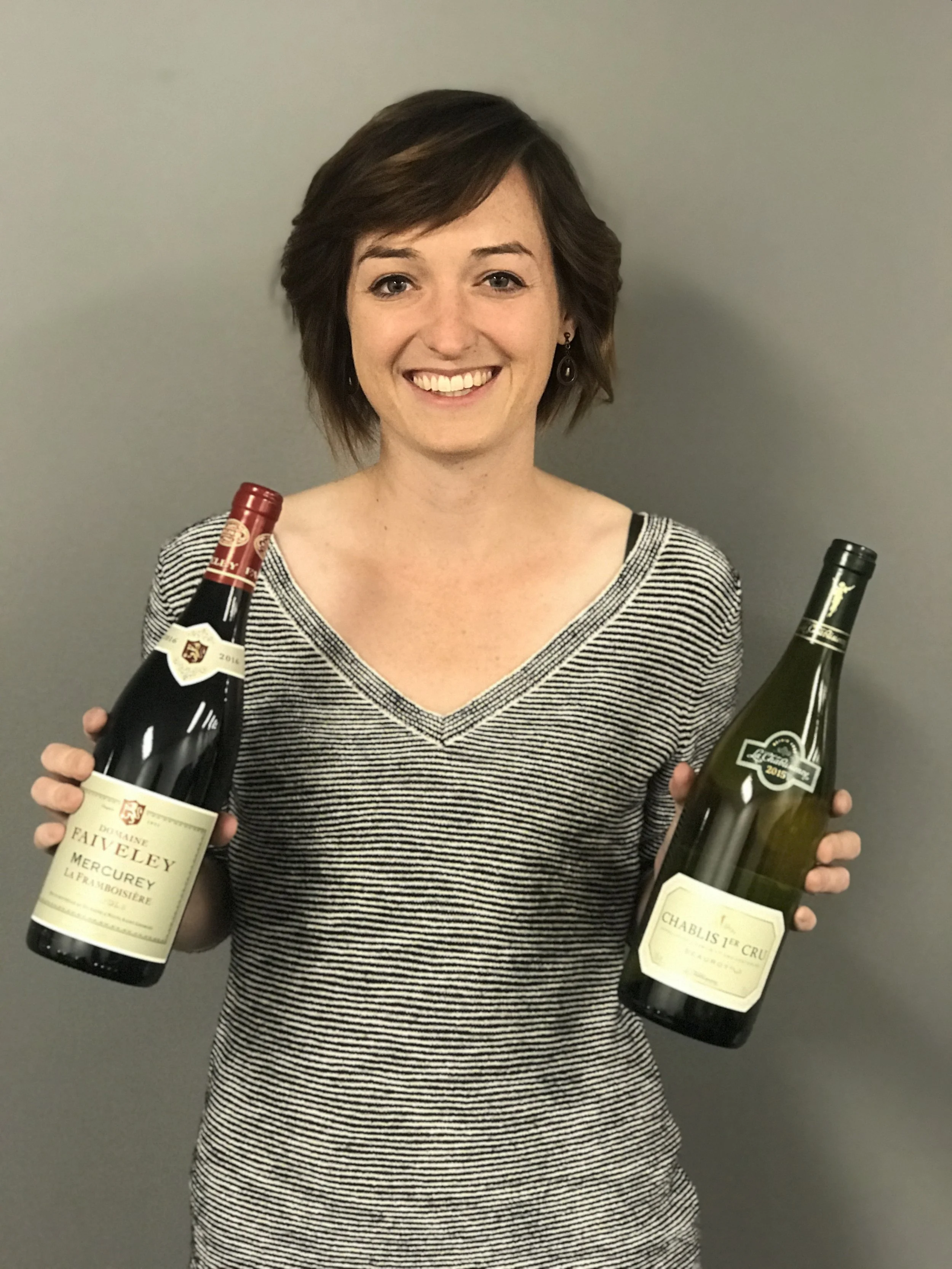 Our Wine Club Gal, Heather Gowen, with November Club Français wines