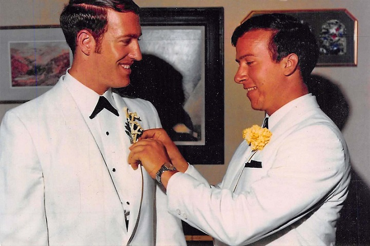 Todd (left) and Clyde (right) on Todd’s wedding day.