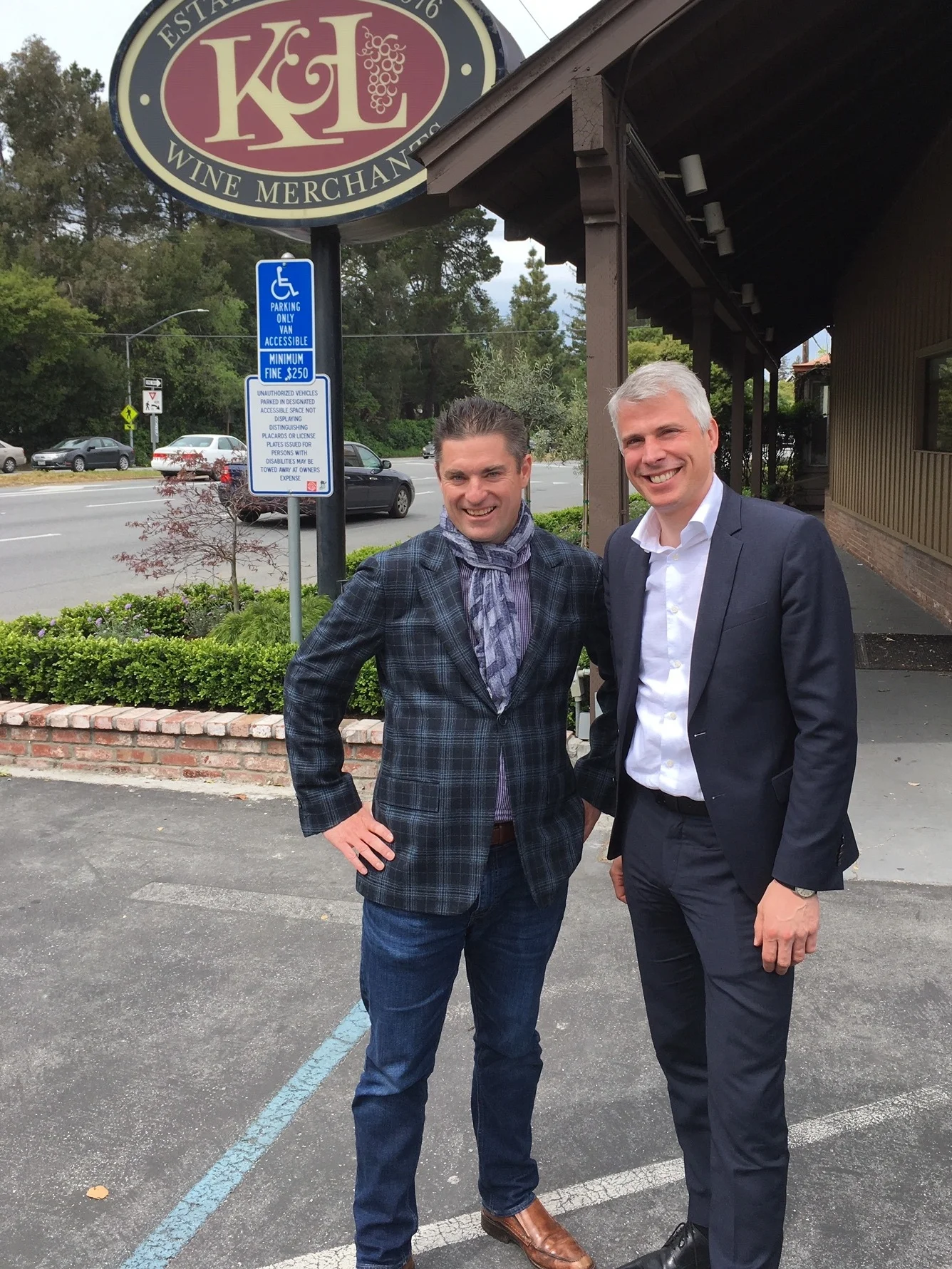 Gary Westby and Pierre-Samuel Reyne, export director of Champagne Pol Roger
