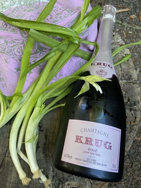 Round 2 of Gary’s Krug x Onions challenge: Krug Rosé and ramps!