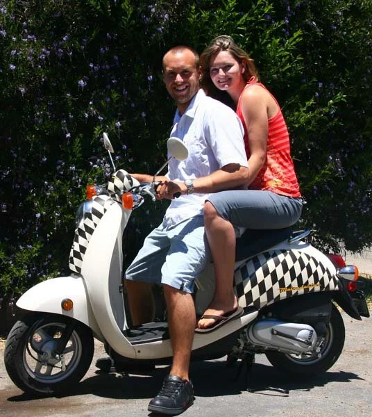 Ryan’s pride and joy scooter "The Bug" from his Santa Cruz days.