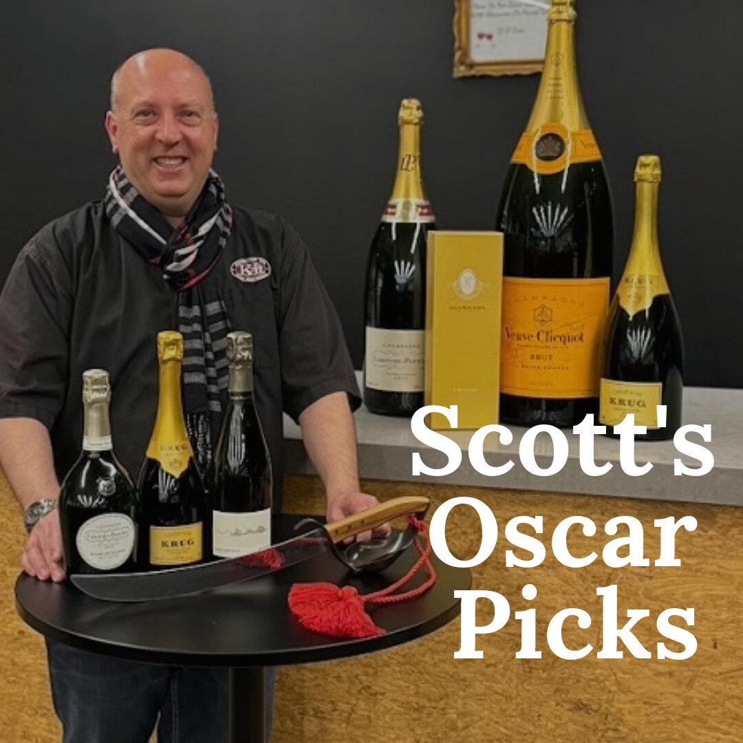 Tomorrow, we lose an hour of sleep, but we gain an hour (or several!) of glamour &mdash; it's Oscars night and our SF Champagne Specialist Scott Beckerley has some options to fill your glass with wines that just might steal the show. Follow the link 