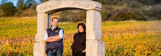 Domaine Jean Chartron winemakers in the vineyards of Chevaliers-Montrachet in Burgundy