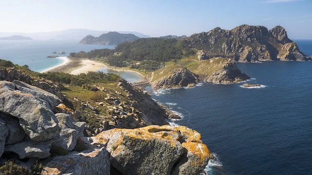 The granite coastline of Galicia in northwestern Spain — home to Rías Baixas and some of the world's finest Albariño white wine