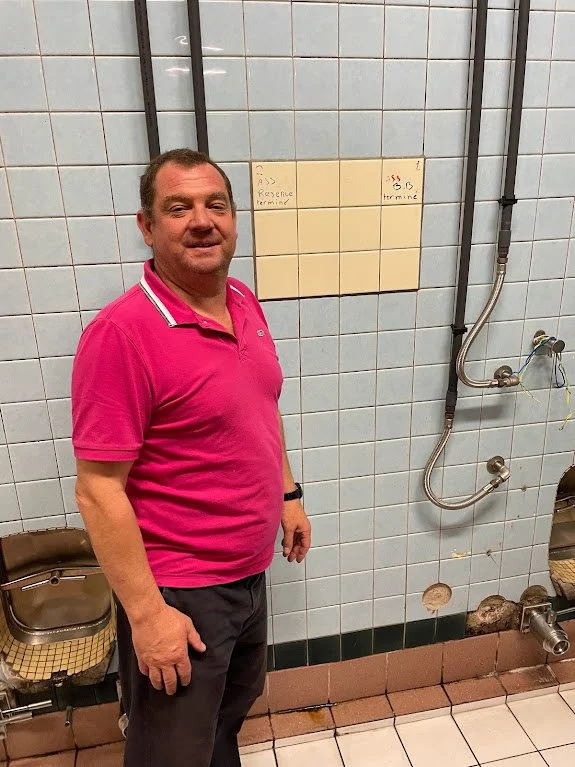 K&L Wine Merchants' Champagne Buyer Gary Westby is on the trail in Champagne visiting winemakers. Here he is with Pierre Gonet of Champagne Pierre Mineral.