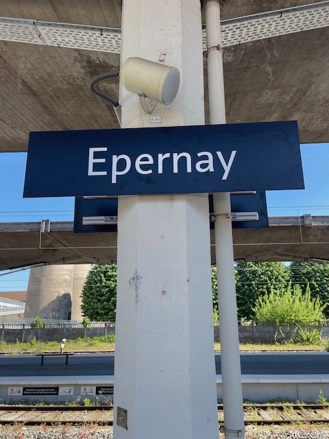 Epernay sign in Champagne, France