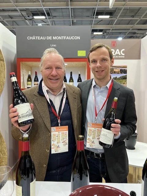 Rudi des Pins and son Léon des Pins of Roc des Pins, the next generation at Château de Montfaucon in Lirac, southern Rhône