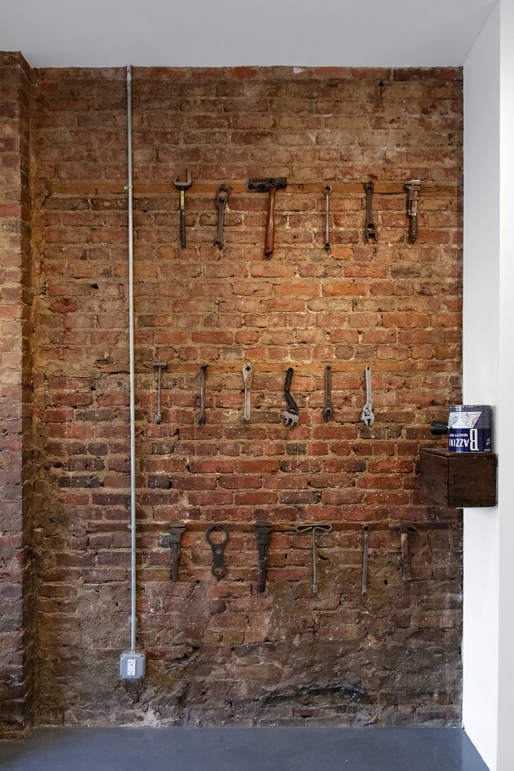 Tool Wall, tools and nut can camera obscura, dims var. 2018